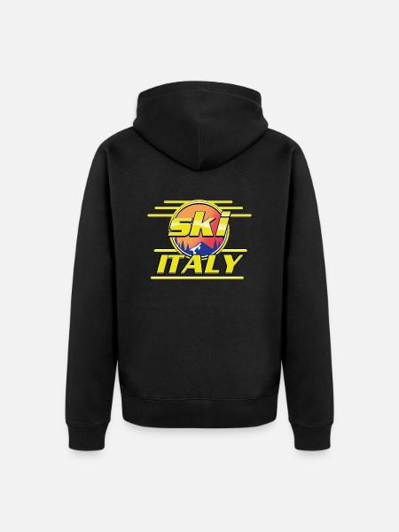 Ski Italien - Unisex Premium Bio Zip Hoodie - Schwarz