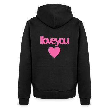 i love you mom - Veste à capuche bio Premium Unisexe - noir - Dos - Nico (187cm)