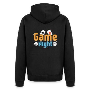 Game Night Nerd Gamer Joueur de table - Veste à capuche bio Premium Unisexe - noir - Dos - Nico (187cm)