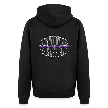dictons déclaration charpentier blagues t-shirts anniversaire - Veste à capuche bio Premium Unisexe - noir - Dos - Nico (187cm)