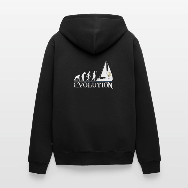 Evolution white version Unisex Premium Organic Zip Hoodie