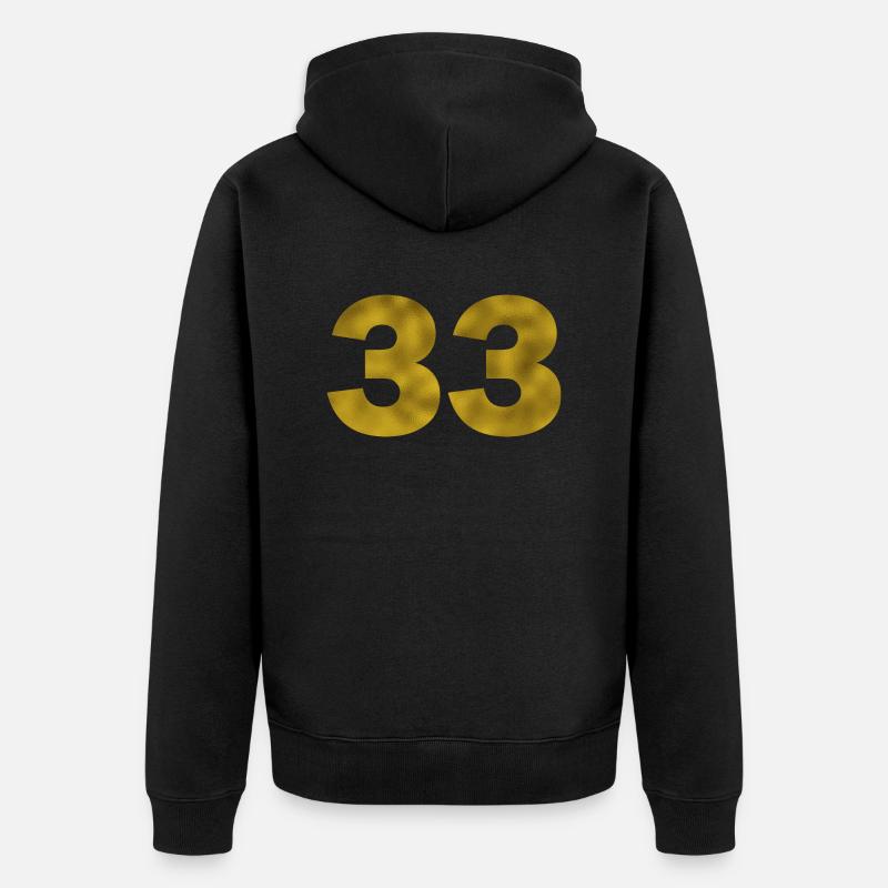 Anniversaire 33 ans - Veste à capuche bio Premium Unisexe - noir
