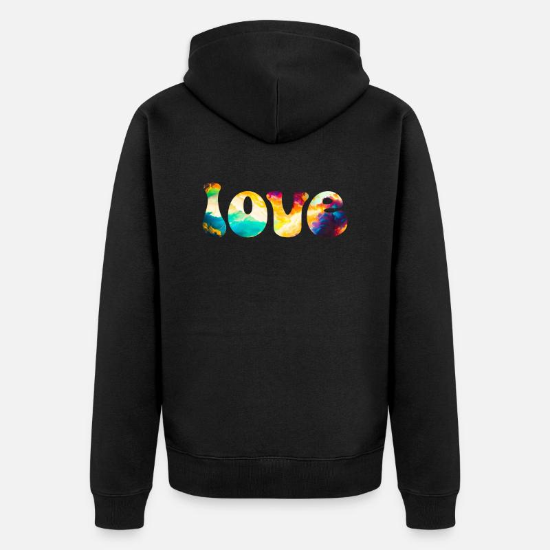 Amour - Veste à capuche bio Premium Unisexe - noir