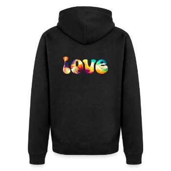 Amour - Veste à capuche bio Premium Unisexe - noir - Dos - Nico (187cm)