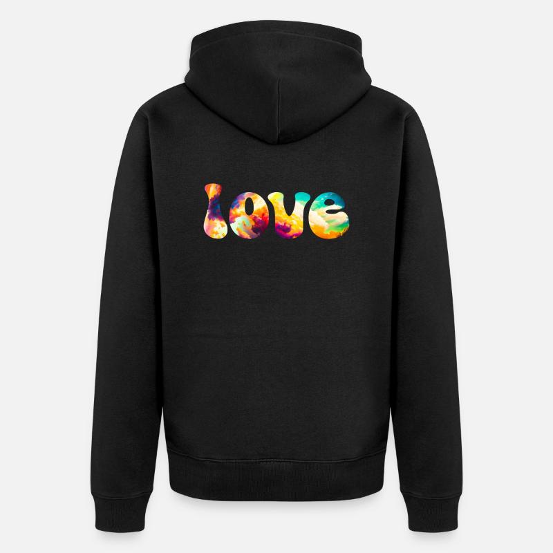 Amour - Veste à capuche bio Premium Unisexe - noir