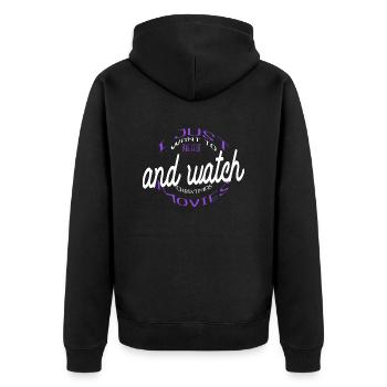 funny sayings pastry beard gift idea quotes - Unisex Premium Bio Zip Hoodie - Schwarz - Hinten - Nico (187cm)