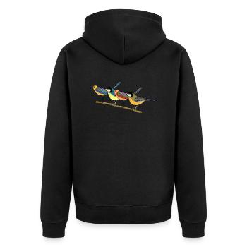 Oiseaux - Veste à capuche bio Premium Unisexe - noir - Dos - Nico (187cm)