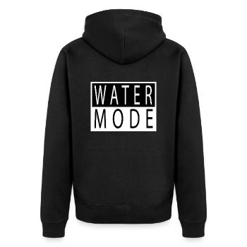 Drôle De Bain T-shirts Nageurs Triathlon Humour - Veste à capuche bio Premium Unisexe - noir - Dos - Nico (187cm)