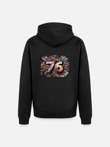 Picsart 24 01 10 21 29 59 183 - Unisex Premium Bio Zip Hoodie - Schwarz