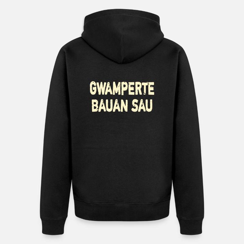 Expressions idiomatiques bavaroises - Veste à capuche bio Premium Unisexe - noir