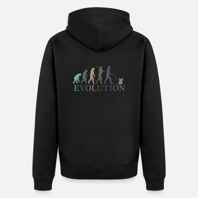 Yorkshire terrier EVOLUTION - Veste à capuche bio Premium Unisexe - noir