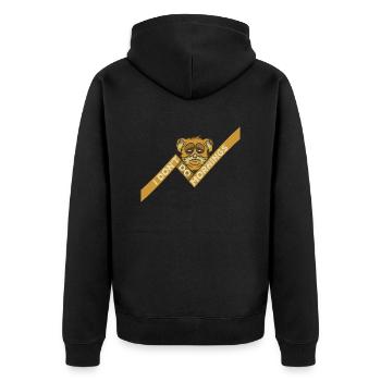 I Don't Do Mornings Morning People Cat Pet Funny - Unisex Premium Organic Zip Hoodie - black - Back - Nico (187cm)