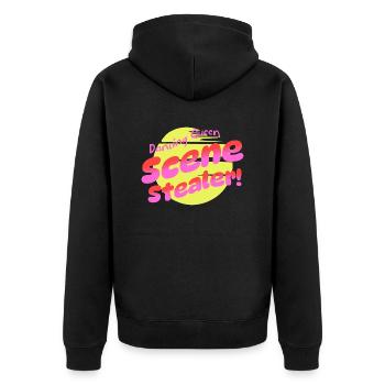 Dancing Queen Girl Retro Party Disco Music Dancer - Unisex Premium Organic Zip Hoodie - black - Back - Nico (187cm)