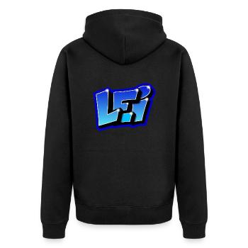 Graffiti Name LEI Printable on All by maxl - Unisex Premium Organic Zip Hoodie - black - Back - Nico (187cm)