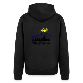 Nature Montagnes - Veste à capuche bio Premium Unisexe - noir - Dos - Nico (187cm)