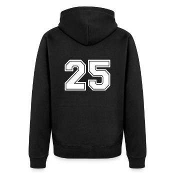 25 - Veste à capuche bio Premium Unisexe - noir - Dos - Nico (187cm)