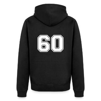 60 - Veste à capuche bio Premium Unisexe - noir - Dos - Nico (187cm)