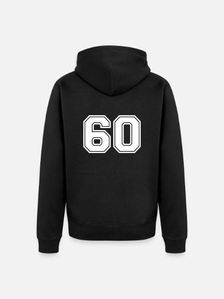 60 - Unisex Premium Organic Zip Hoodie - black