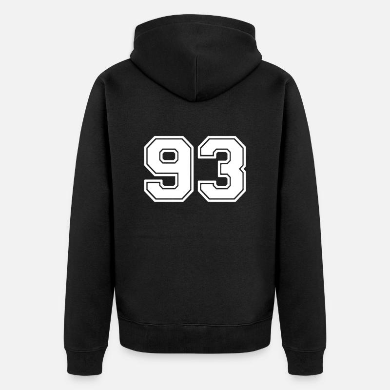 93 - Veste à capuche bio Premium Unisexe - noir