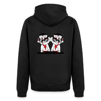 DJ Zombies Friends Team Horreur Halloween Mixer - Veste à capuche bio Premium Unisexe - noir - Dos - Nico (187cm)