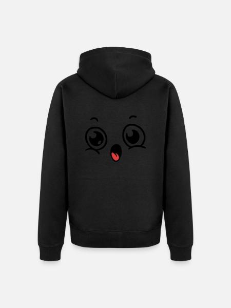 Face Costume - Unisex Premium Organic Zip Hoodie - black