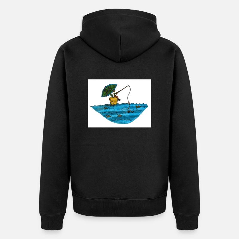 Poisson - Veste à capuche bio Premium Unisexe - noir