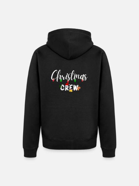 Christmas Crew - Unisex Premium Organic Zip Hoodie - black