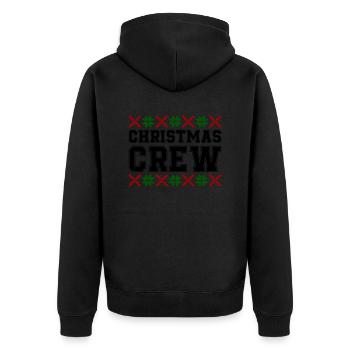 Christmas Crew Christmas - Unisex Premium Organic Zip Hoodie - black - Back - Nico (187cm)