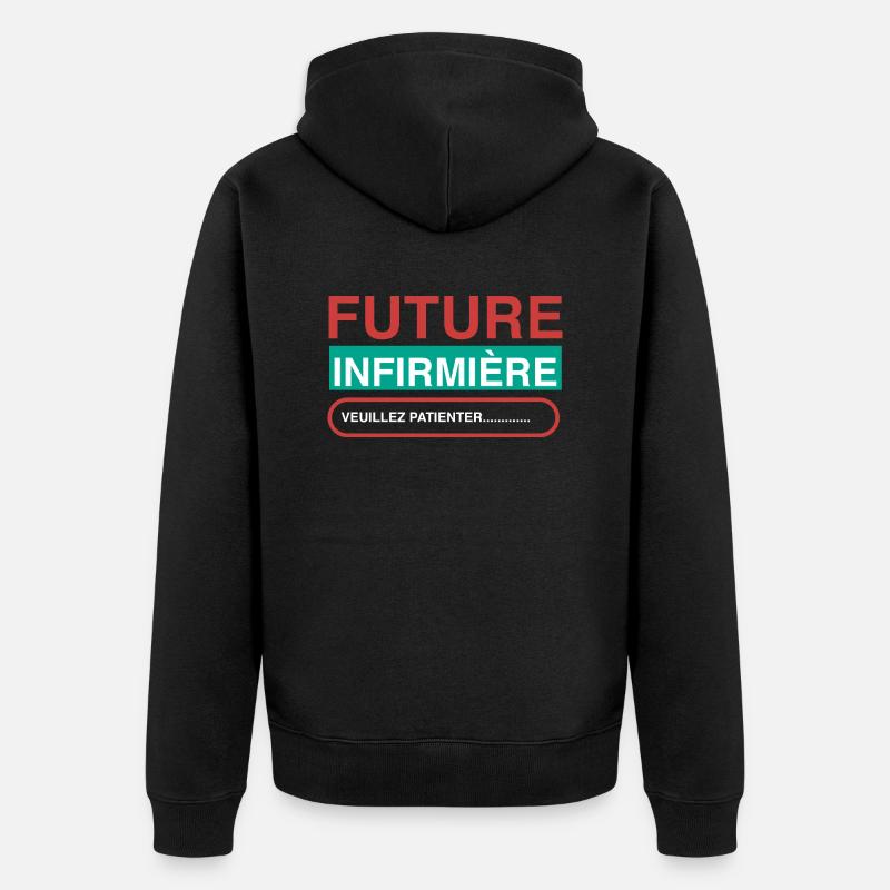 future infirmière - Veste à capuche bio Premium Unisexe - noir