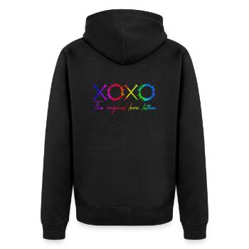 xoxo love you amore Fleurs Femmes Saint Valentin - Veste à capuche bio Premium Unisexe - noir - Dos - Nico (187cm)