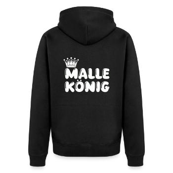 Malle König - Veste à capuche bio Premium Unisexe - noir - Dos - Nico (187cm)