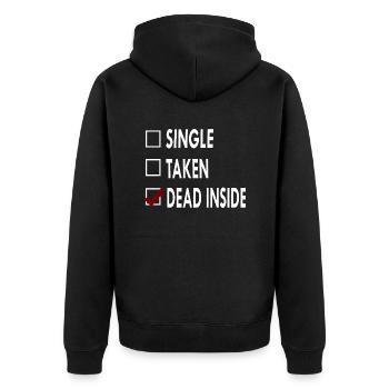 SINGLE DEAD INSIDE - Veste à capuche bio Premium Unisexe - noir - Dos - Nico (187cm)