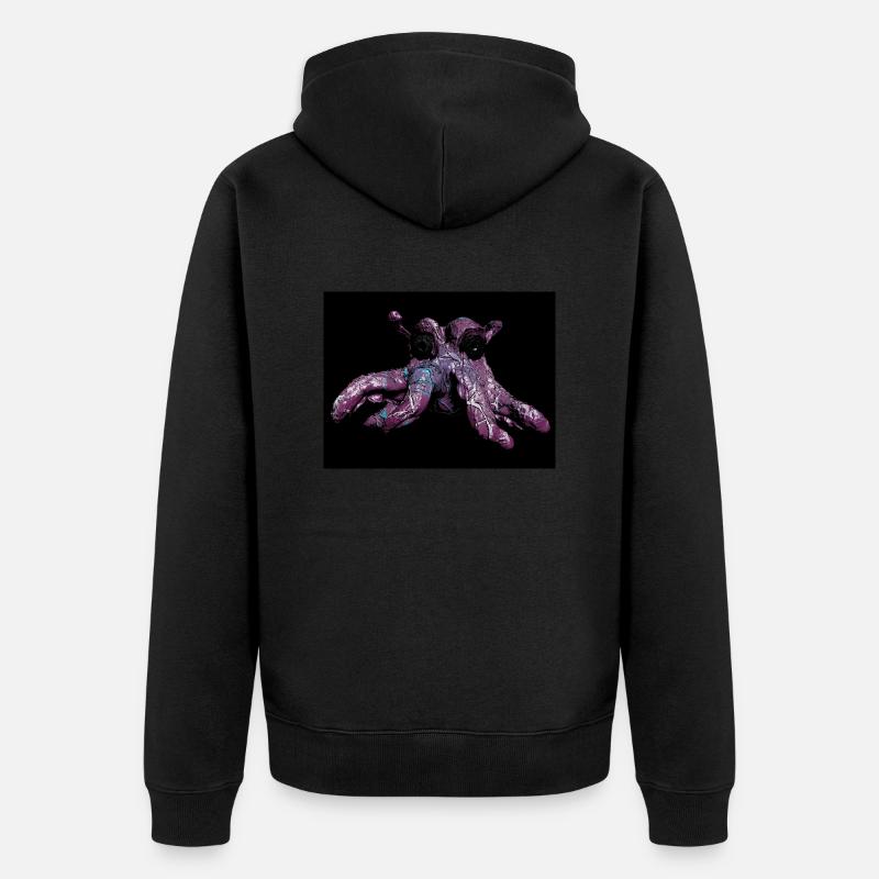 Pieuvre pieuvre - Veste à capuche bio Premium Unisexe - noir