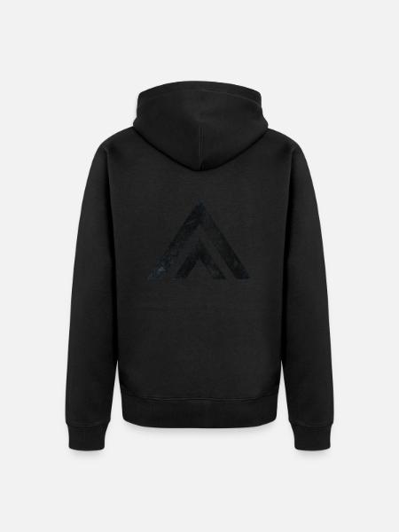 Geometric mountains - Unisex Premium Organic Zip Hoodie - black