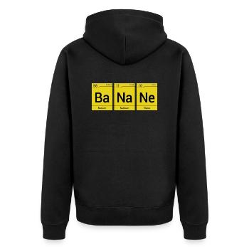 Banane Periodensystem Elemente PSE Geschenke - Unisex Premium Bio Zip Hoodie - Schwarz - Hinten - Nico (187cm)
