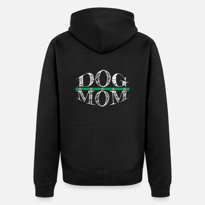 dog - dog mom - Veste à capuche bio Premium Unisexe - noir