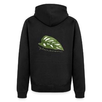 Plantmom Plant Monstera Adansonii Cadeau Nature - Veste à capuche bio Premium Unisexe - noir - Dos - Nico (187cm)