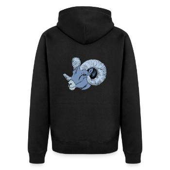 Aries - Bélier - Veste à capuche bio Premium Unisexe - noir - Dos - Nico (187cm)