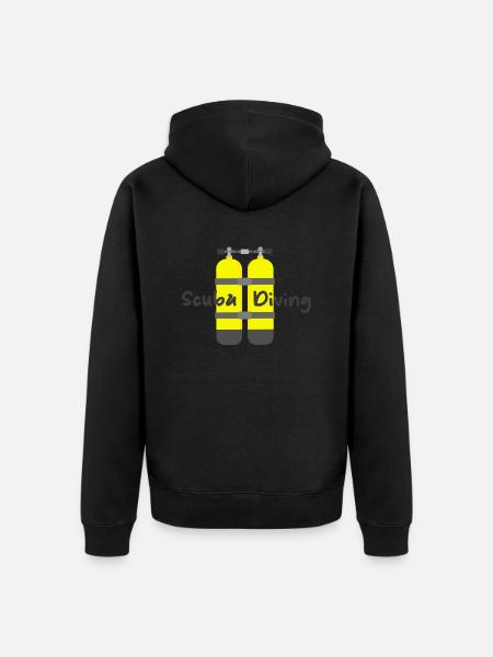 Scuba diving - Unisex Premium Organic Zip Hoodie - black