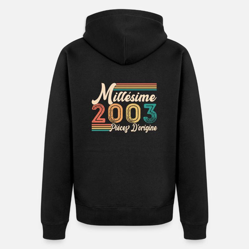 Millésime 2003 Pièces d'origine - Veste à capuche bio Premium Unisexe - noir