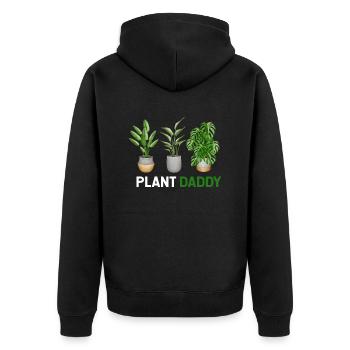 Plant Dad Shirt, Plant Daddy, Plant Shirt for Men - Veste à capuche bio Premium Unisexe - noir - Dos - Nico (187cm)