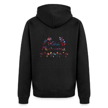 Sweden Midsummer - Unisex Premium Organic Zip Hoodie - black - Back - Nico (187cm)