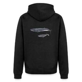 Whale whale Balaenoptera borealis - Unisex Premium Organic Zip Hoodie - black - Back - Nico (187cm)
