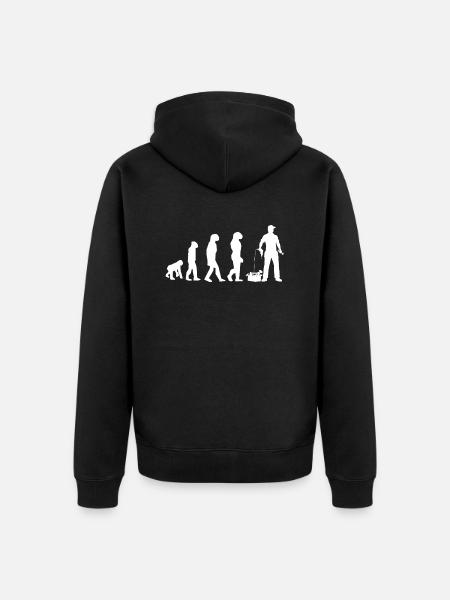 évolution bricoleur - Veste à capuche bio Premium Unisexe - noir