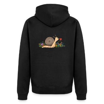 Escargot - Veste à capuche bio Premium Unisexe - noir - Dos - Nico (187cm)
