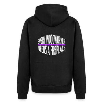 hommes un charpentier prière tshirts arbre d’anniversaire - Veste à capuche bio Premium Unisexe - noir - Dos - Nico (187cm)