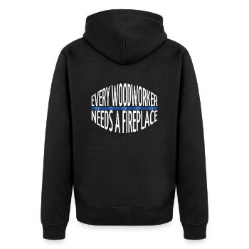 chainsaw grab birthday present carpenter joke joke - Unisex Premium Organic Zip Hoodie - black - Back - Nico (187cm)