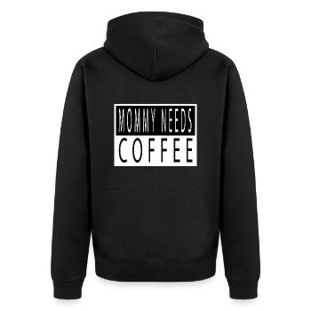 cadeau blague bureau boisson anniversaire cadeau idée blagues - Veste à capuche bio Premium Unisexe - noir - Dos - Nico (187cm)