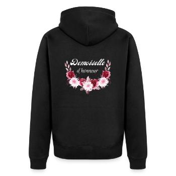 demoiselle d'honneur - Veste à capuche bio Premium Unisexe - noir - Dos - Nico (187cm)