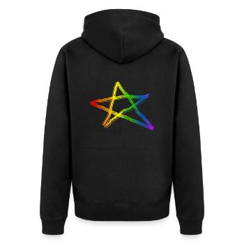 Pentagram Satan Devil gothic goth occult witch 1 - Unisex Premium Organic Zip Hoodie - black - Back - Nico (187cm)
